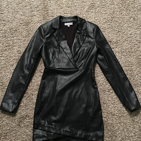 faux leather peplum dress Dinner Date Red Faux Leather Strapless Peplum Top MEDIUM main image 1